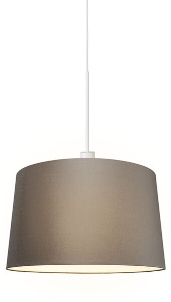 Lampă suspendată modernă albă cu umbră de 45 cm taupe - Combi 1