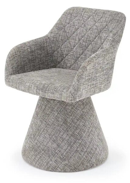 Scaun rotativ K603, stofa clasica gri, 55x55x85 cm