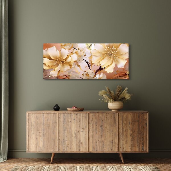 Tablou - Flori de aur (120x50 cm)