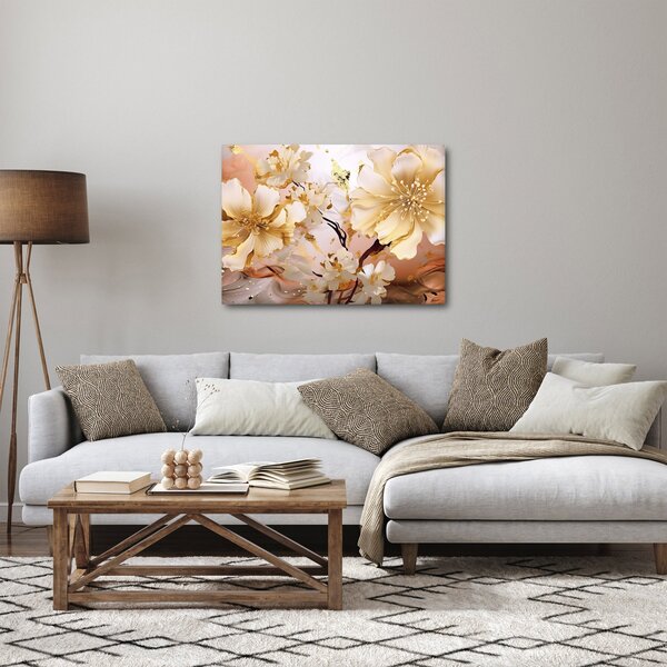 Tablou - Flori de aur (70x50 cm)