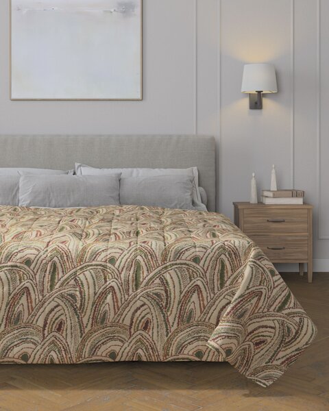 Cuvertura matlasata cu model culoare multicolor Țesătură împletitură, cu model