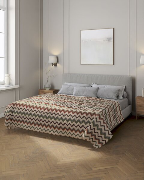 Cuvertura matlasata cu model culoare multicolor Țesătură împletitură, cu model