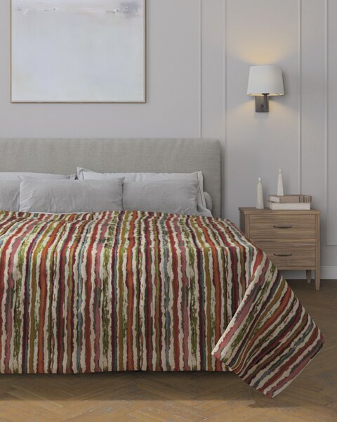 Cuvertura matlasata cu model culoare multicolor Țesătură împletitură, cu model