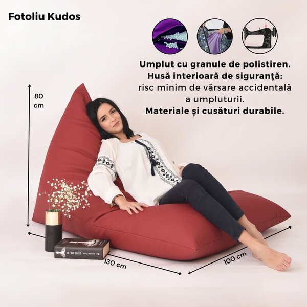 Fotoliu sac Kudos, Material Impermeabil - Red