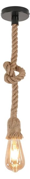 Lustra Ropily metal natural si iuta 100 cm