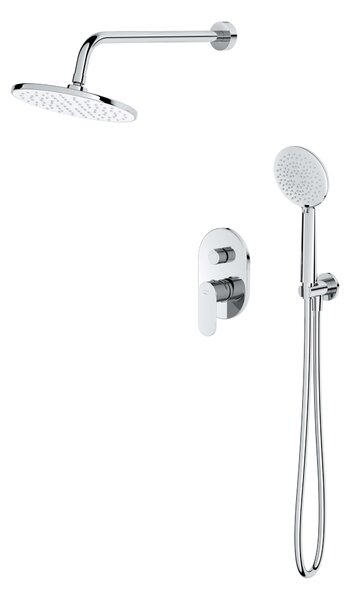 Cersanit Luna set de duș ascuns cu duș de ploaie crom S1057-016