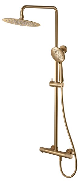 Cersanit Zen set de duș perete cu termostat cu duș de ploaie cupru S951-790