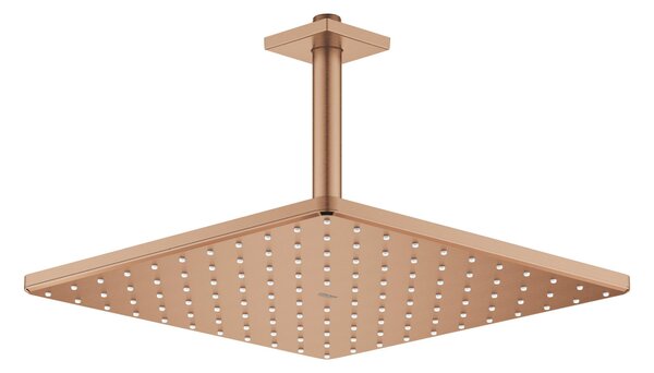 Grohe Rainshower cap de duș cu braț 31x31 cm pătrat Brushed Warm Sunset 26566DL0