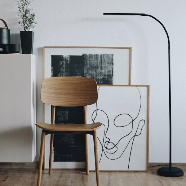 Maul Lampadar LED MAULpirro, negru, 126 cm, dimabil, reglabil, Negru, Studiu / Birou, Metal, Modern