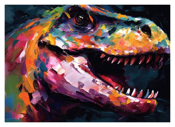 Tablou - Dinozaur, pictură (70x50 cm)