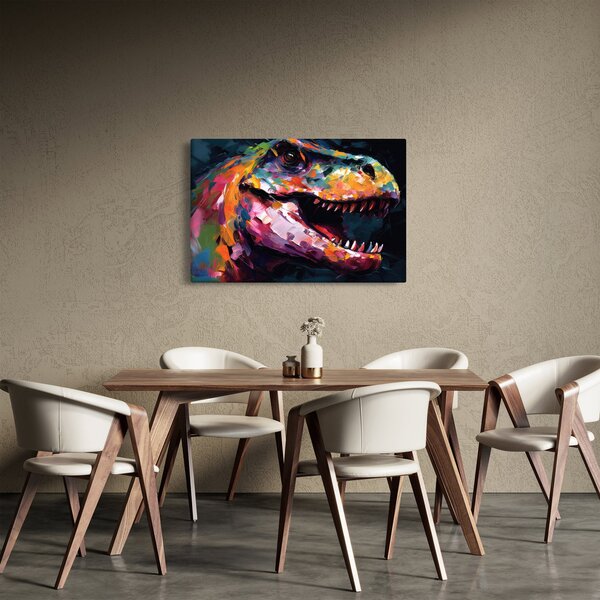 Tablou - Dinozaur, pictură (90x60 cm)
