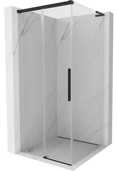 Cabină de duș glisantă Mexen Rox, L 120 x 120 cm, sticlă transparentă de 8 mm, profil negru mat, 8C2L-120-120-70-00