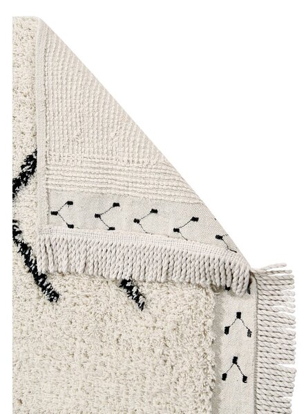 Covor crem lavabil/țesut manual din bumbac 140x210 cm Bereber Rhombs – Lorena Canals