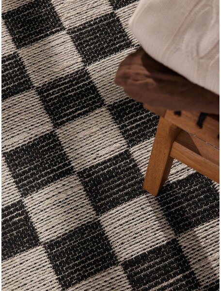 Covor tip traversă negru/crem reversibil/țesut manual din amestec de iută 80x200 cm Rex – Hanse Home