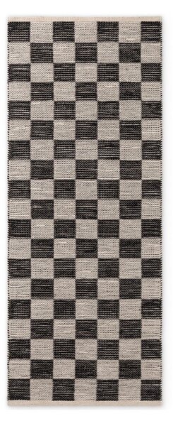 Covor tip traversă negru/crem reversibil/țesut manual din amestec de iută 80x200 cm Rex – Hanse Home