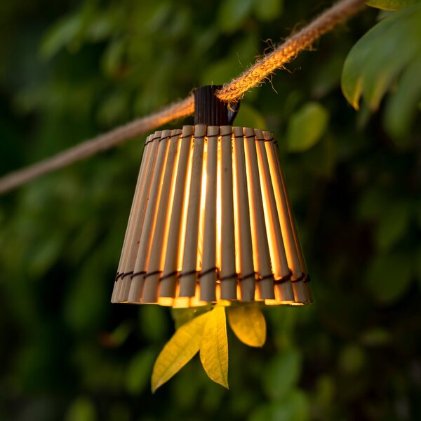 Newgarden Okinawa ghirlandă lumini 10 becuri 24 V, Lemn, Bamboo