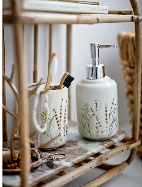 Set de accesorii de baie crem din gresie ceramică Bea – Bloomingville