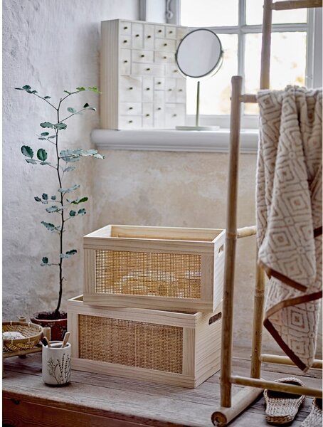 Set de accesorii de baie crem din gresie ceramică Bea – Bloomingville