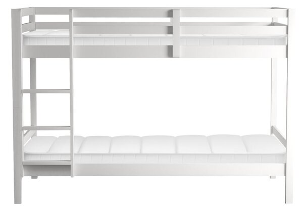 Pat etajat pentru copii 90 cm Invocato (alb) (cu somieră). 1116361