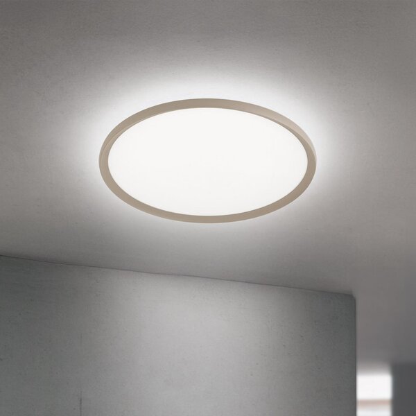 ORION Plafonieră LED Kant, Ø 60 cm kaki, CCT metal/plastic, reglabil, Verde, Camera de zi / sufragerie, Aluminiu, Modern