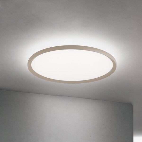 ORION Plafonieră LED Kant, Ø 60 cm kaki, CCT metal/plastic, reglabil, Verde, Camera de zi / sufragerie, Aluminiu, Modern