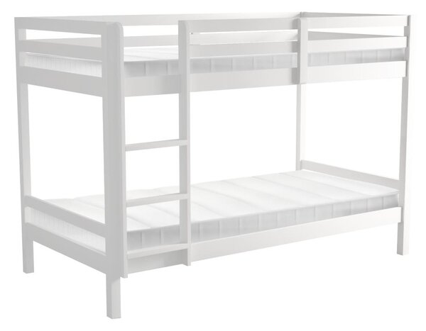 Pat etajat pentru copii 90 cm Invocato (alb) (cu somieră). 1116361