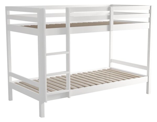 Pat etajat pentru copii 90 cm Invocato (alb) (cu somieră). 1116361