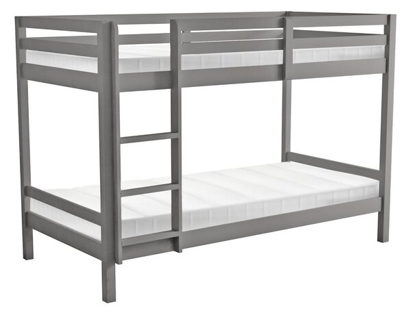 Pat etajat pentru copii 90 cm Invocato (gri) (cu somieră). 1116362