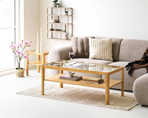 Raft bej etajat din metal 48 cm Lanciano – House Nordic