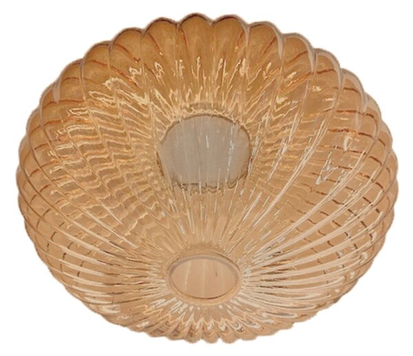 Mexlite Plafonieră Bloeba, Ø 30 cm negru/chihlimbar, sticlă, Portocaliu, Camera de zi / sufragerie, Sticlă, Modern