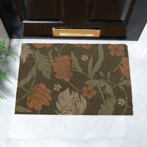 Covoraș de intrare din fibre de nucă de cocos 40x60 cm William Morris Rose – Artsy Doormats