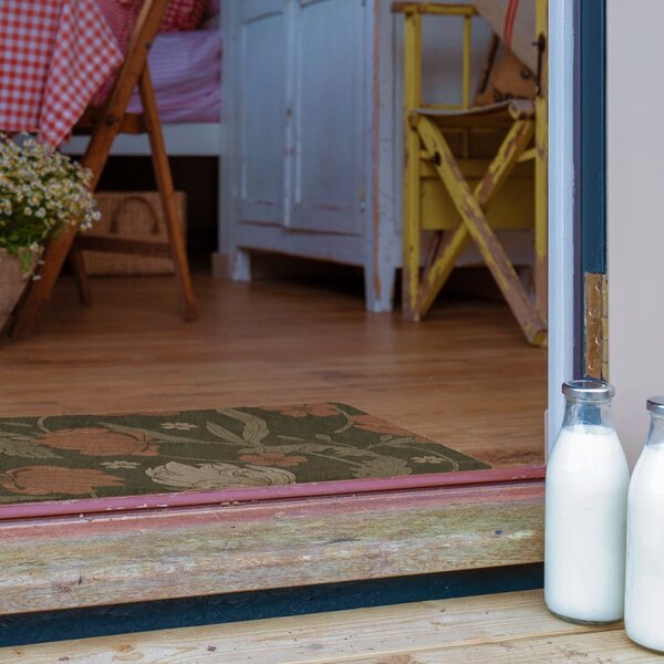 Covoraș de intrare din fibre de nucă de cocos 40x60 cm William Morris Rose – Artsy Doormats