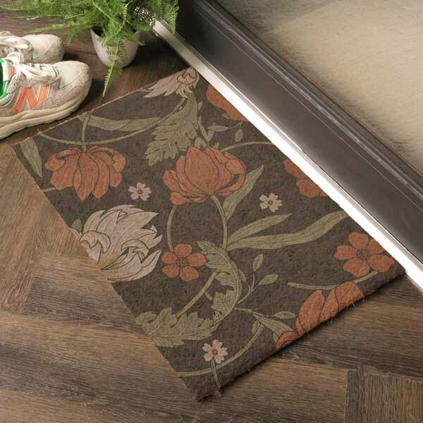 Covoraș de intrare din fibre de nucă de cocos 40x60 cm William Morris Rose – Artsy Doormats