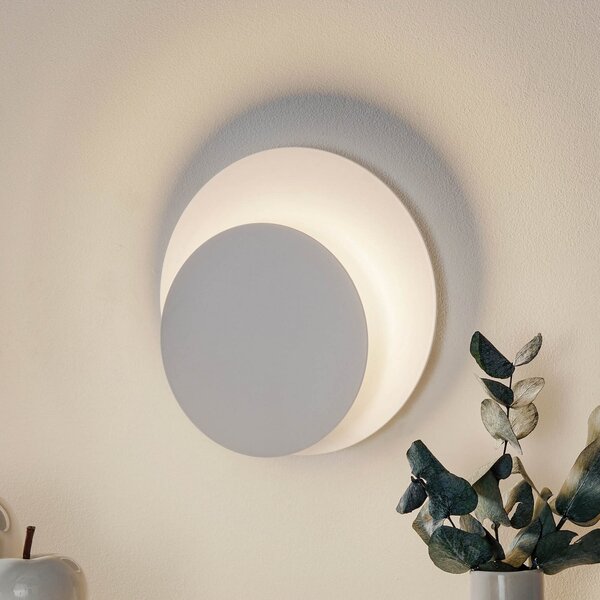 EMIBIG LIGHTING Aplică de perete Circle în formă rotundă, alb, reglabil, Alb, Camera de zi / sufragerie, Metal, Modern