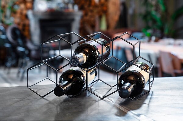 Raft negru de vin din metal - Leopold Vienna
