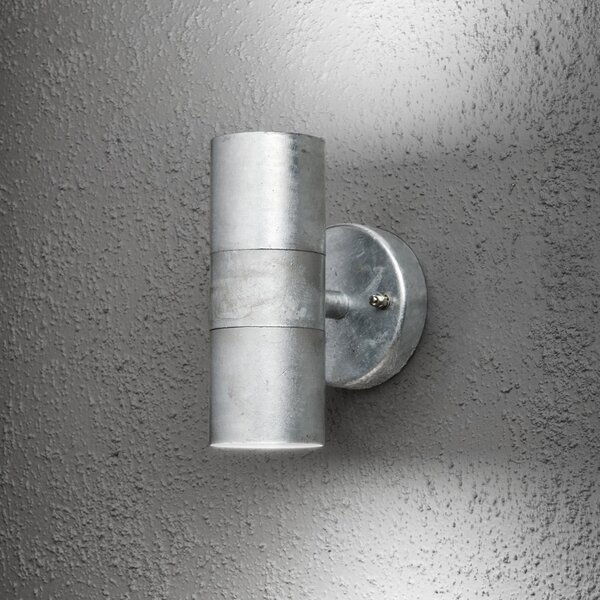 Konstsmide Aplică de exterior Modena 7571 2fl, galvanizată, Gri, Metal, Modern