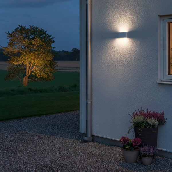 Konstsmide Aplică LED de exterior Chieri 17 cm alb, Alb, Metal, Modern
