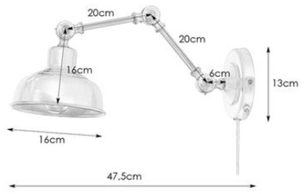 Markslöjd Grimstad lampă de perete 1x60 W alamă 108115