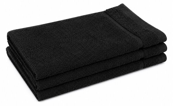 Prosop de maini Classic 30x30 cm negru, 100% bumbac