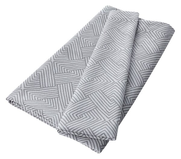 Cuvertură pled 220x260 cm culoare argintiu Țesătură împletitură, cu model