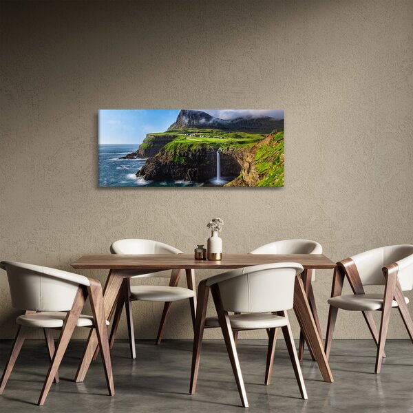 Tablou - Cascada Múlafossur (120x50 cm)