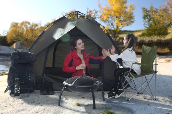 Set 2 scaune de camping Songmics Verde 84x52x81 cm