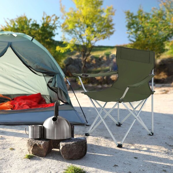 Set 2 scaune de camping Songmics Verde 84x52x81 cm