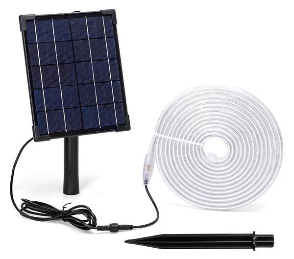 Bandă LED RGB solară dimabilă LED/5W/3,2V 5+2m IP65 + telecomandă