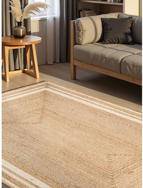 Covor crem/în culoare naturală reversibil/țesut manual din iută 80x150 cm Looma – Hanse Home