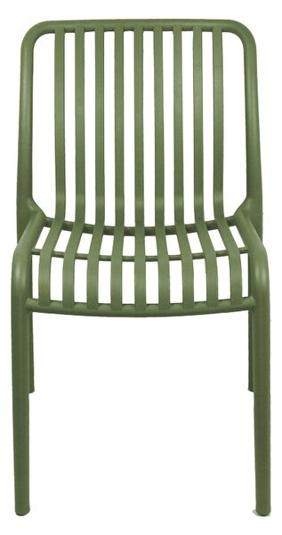 Scaun de gradina Zoi plastic PP verde inchis 42x58x79 cm