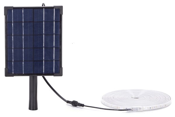 Bandă LED RGB solară dimabilă LED/5W/3,2V 5+2m IP65 + telecomandă