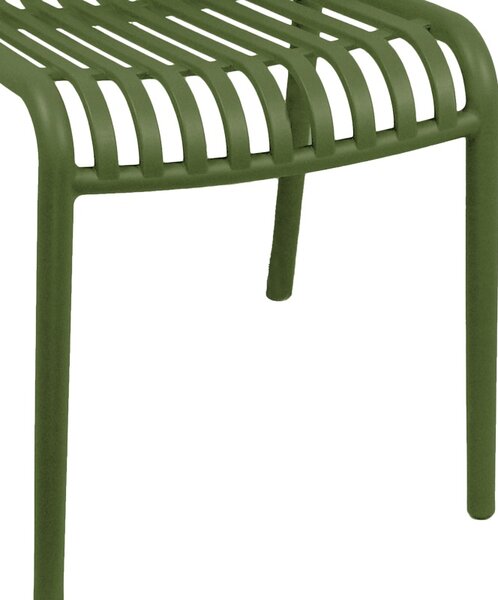 Scaun de gradina Zoi plastic PP verde inchis 42x58x79 cm