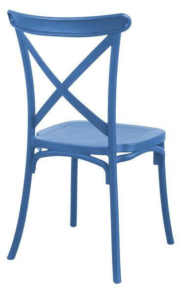 Scaun de gradina Crossie plastic PP albastru 38x46.5x82 cm