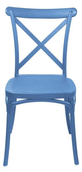 Scaun de gradina Crossie plastic PP albastru 38x46.5x82 cm